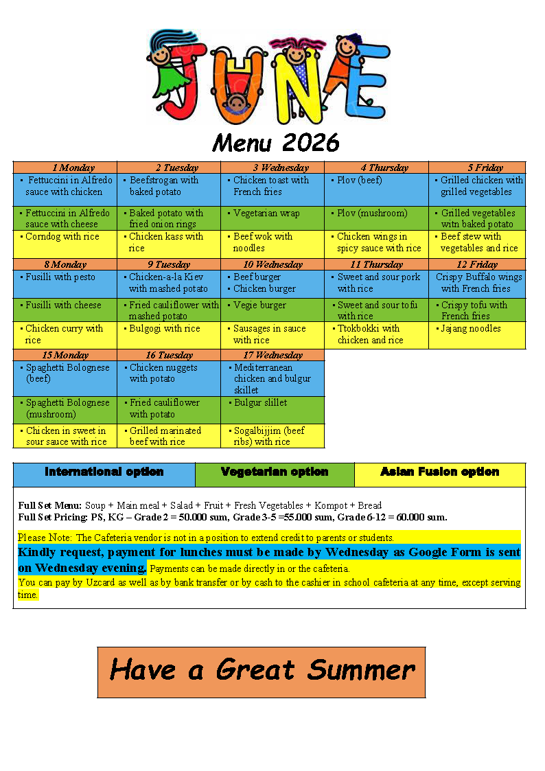 Menu 2025 06 December Menu